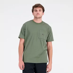 Koszulka męska New Balance MT31542DON  zielona - Koszulki męskie - miniaturka - grafika 1