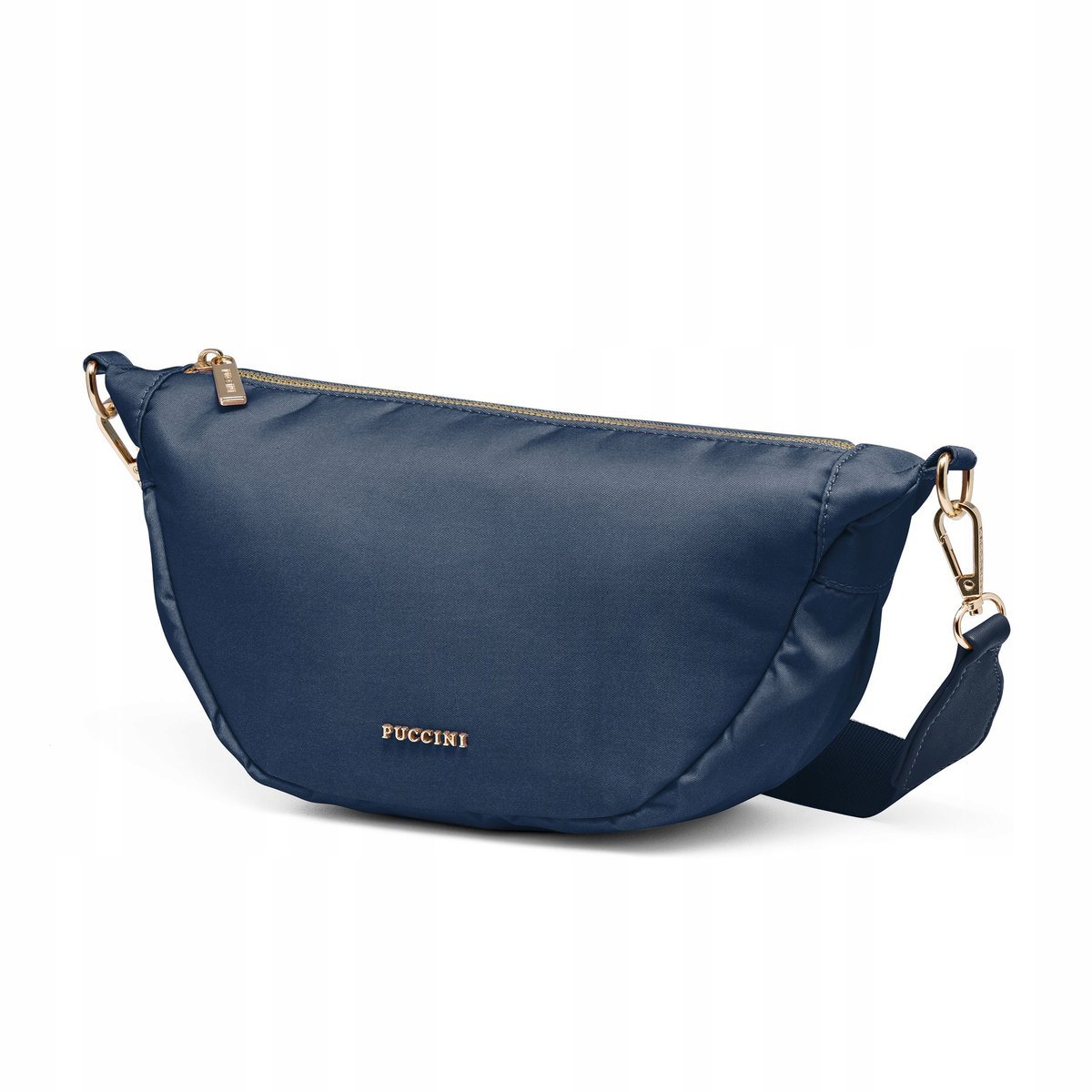 Torebka Damska Miejska Półksiężyc Miękka Na Pasku Granat PUCCINI TM247-7A