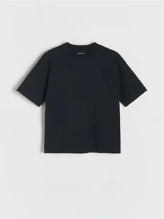 Reserved - Gładki t-shirt basic - czarny - Koszulki dla chłopców - miniaturka - grafika 1