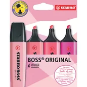 Zakreślacze - Zakreślacze Stabilo Boss Original, Shades Of Pink, Odcienie Różu, 4 sztuki - miniaturka - grafika 1