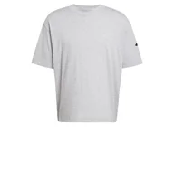 Koszulki męskie - adidas Mężczyźni ESSENTIALS LOSE FIT THREE BAR TEE, Medium Grey Heather/Black, XL - miniaturka - grafika 1