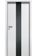 Drzwi wewnętrzne - Pol-Skone Dzwi Wewnętrzne Z Szybą Estato A02 9010 Mat - miniaturka - grafika 1