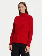 Swetry damskie - Tatuum Golf Everest 1 T2422.970B Czerwony Regular Fit - miniaturka - grafika 1