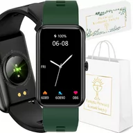 Smartwatch - Rubicon RNCE83 Zestaw pasków Czarny/Zielony - miniaturka - grafika 1