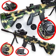 Klocki - Karabinek Snajperka M4 na Kulki Asg w Kamuflażu Luneta Kulki 800 Szt+tarcze - miniaturka - grafika 1