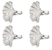 Tace i patery - Obrączki Świąteczne Srebrne Na Serwetki 4 Szt. - miniaturka - grafika 1