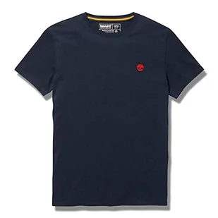 Timberland Koszulka męska TFO Logo na lewej piersi (cienki), 433 Granatowy, M - Koszulki męskie - miniaturka - grafika 1
