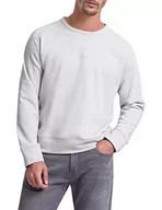 Bluzy męskie - Pierre Cardin Męska bluza z okrągłym dekoltem, jasnoszara, 4XL - miniaturka - grafika 1