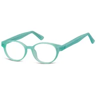 Okulary korekcyjne, oprawki, szkła - Okulary dziecięce zerówki owalne oprawki korekcyjne PK14F zielone - miniaturka - grafika 1