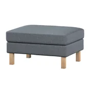 Pokrowce na meble - Dekoria pl pl Pokrowiec na podnóżek Karlstad grafitowo szary szenil 61 x 79 x 44 cm City 622-704-86 - miniaturka - grafika 1