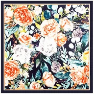 Apaszki i szaliki damskie - CHUSTA duża SZAL SZALIK Apaszka jedwabna damska - miniaturka - grafika 1