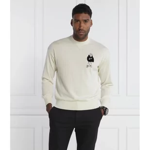 Emporio Armani Wełniana bluza PULLOVER - Bluzy męskie - miniaturka - grafika 1
