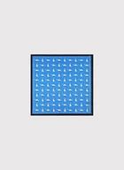 Dodatki do ubrań - Niebieska poszetka w kotki - miniaturka - grafika 1