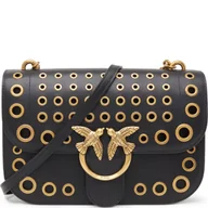 Torebki damskie - Pinko Skórzana torebka na ramię LOVE BELL CLASSIC VITELLO SETA - miniaturka - grafika 1