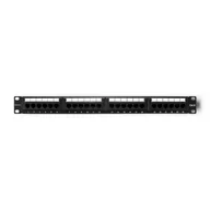 Pozostałe akcesoria sieciowe - QOLTEC Patch panel RACK | 24 porty | kat.6 UTP | Czarny NUQOLPP24054474 - miniaturka - grafika 1