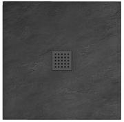 Brodziki prysznicowe - Rea Black Rock 90x90 K4581 - miniaturka - grafika 1