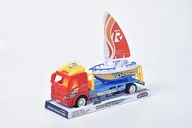 Zabawki zdalnie sterowane - auto z lawetą i łódką, napęd na koło zam; 29x12,5x8,5cm - miniaturka - grafika 1