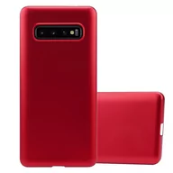 Etui i futerały do telefonów - Pokrowiec Do Samsung Galaxy S10 4G w METALLIC CZERWONY Etui TPU Silikon Obudowa Ochronny Case Cover Cadorabo - miniaturka - grafika 1