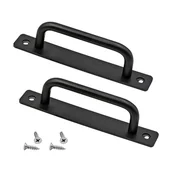 Zawiasy, okucia i inne akcesoria - Klamka do drzwi, 2 sztuki, wytrzymała klamka do drzwi stodoły, klamka do drzwi przesuwnych, klamki do drzwi pchanych z pla - miniaturka - grafika 1