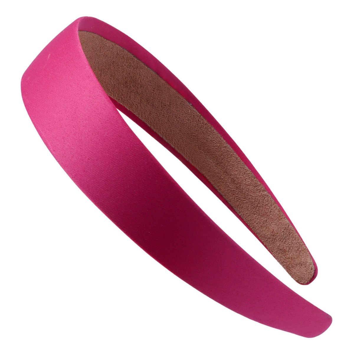 Opaska do włosów Różowa na Głowę Gładka Satynowa Szeroka Lekka i Trwała