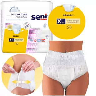 Seni Active Pampersy Pieluchy Dla Dorosłych XL 30 - Moda i Uroda OUTLET - miniaturka - grafika 1