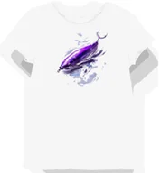 Koszulki i topy damskie - Koszulka damska biała z nadrukiem fioletowej przynęty wędkarskiej XS - miniaturka - grafika 1