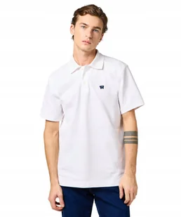 Koszulka Wrangler POLO SHIRT 112362386 Bright White XL - Koszulki męskie - miniaturka - grafika 1