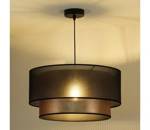 Duolla - Żyrandol na lince COPPER SHINY 1xE27/15W/230V śr. 45 cm brązowy/miedziany - Lampy sufitowe - miniaturka - grafika 1