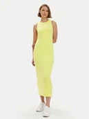 Sukienki - Tommy Hilfiger Sukienka letnia WW0WW38838 Żółty Slim Fit - miniaturka - grafika 1