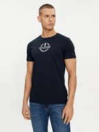Koszulki męskie - Tommy Hilfiger T-Shirt Global Stripe MW0MW34388 Granatowy Regular Fit - miniaturka - grafika 1