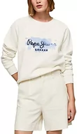 Swetry damskie - Pepe Jeans Sweter damski Goldie Crew, Biały (mysz), XL - miniaturka - grafika 1