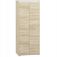 Szafy - Szafa ubraniowa z drzwiami i półkami pojemna dąb sonoma 80 cm Nova - miniaturka - grafika 1