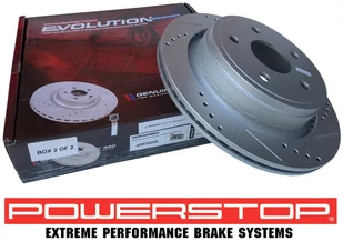 Tylne klocki Z36 + WIERCONE nacinane tarcze hamulcowe POWERSTOP EVOLUTION Dodge Durango 2004-2009 - Tarcze hamulcowe - miniaturka - grafika 6
