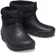 Śniegowce damskie - Damskie Buty Zimowe Ocieplane Śniegowce Crocs Classic Neo Puff Shorty 34-35 - miniaturka - grafika 1