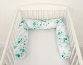 Ochraniacze do łóżeczka - Ochraniacz wałek do łóżeczka niemowlęcego - eucaliptus mint - miniaturka - grafika 1