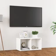 Szafki RTV - vidaXL Lumarko Szafka pod TV, biała, 72x35x36,5 cm, płyta wiórowa 805525 - miniaturka - grafika 1