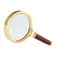 Mikroskopy i lupy - LUPA RĘCZNA SZKŁO POWIĘKSZAJĄCE 6X ŚREDNICA 90MM SZKLANA SOCZEWKA - miniaturka - grafika 1