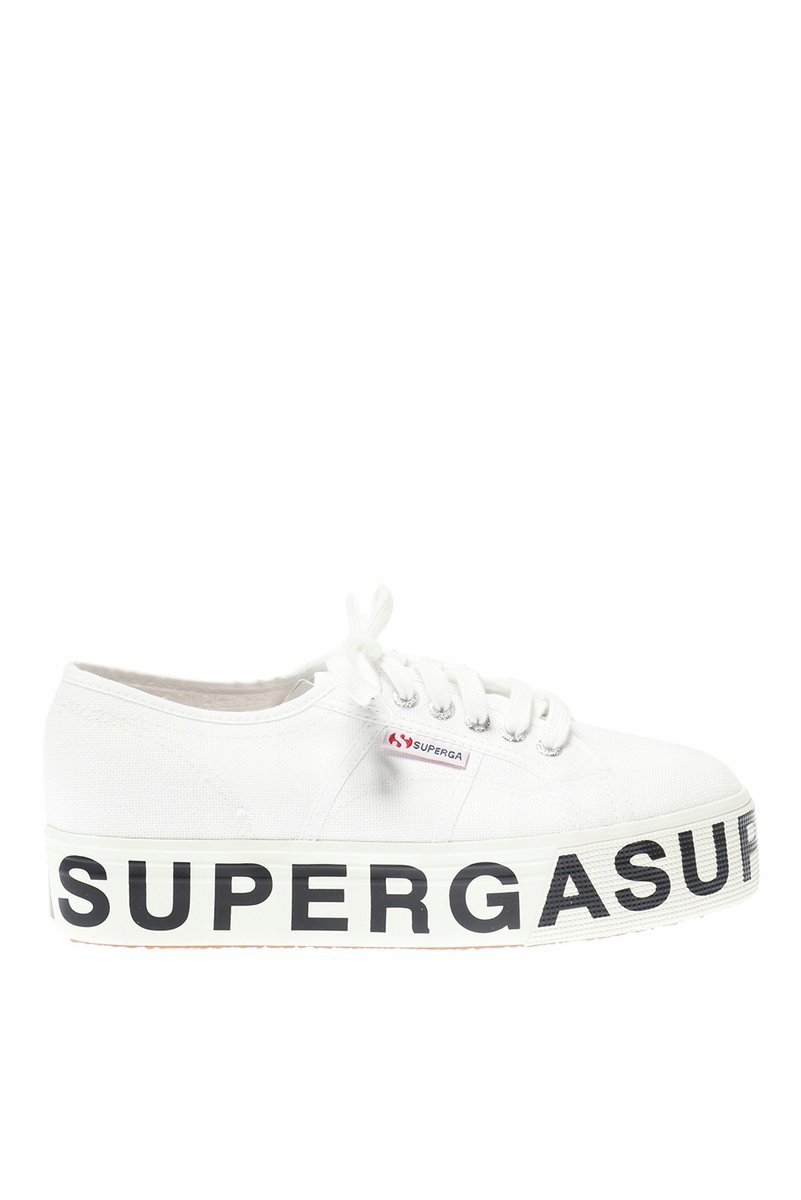 SUPERGA TRAMPKI DAMSKIE BIAŁE DUŻE LOGO 39 2ŻWV