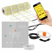 Akcesoria grzewcze - Mata grzewcza pod płytki MISSION AIR PTC MA-160W/m2 1m² (2mb x 50cm) + regulator Leo Biały Wi-Fi - miniaturka - grafika 1