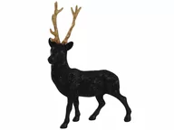 Ozdoby bożonarodzeniowe - Renife Rczarny Ze Złotym Porożem Ozdobny Brokatowy Jelonek 40 Cm - miniaturka - grafika 1