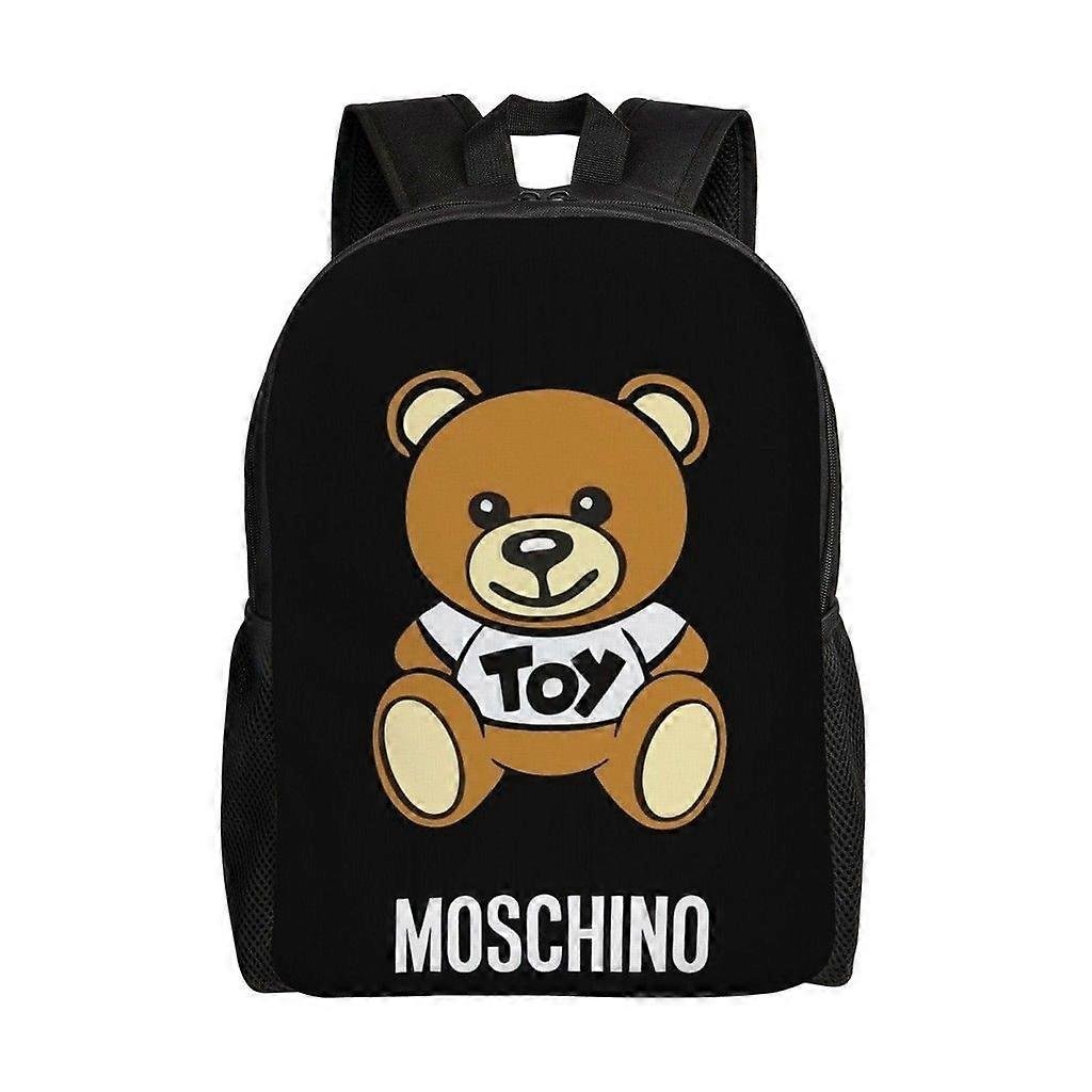 Moschino Wszechstronny plecak Zmywalny plecak szkolny w stylu casual Modna torba na komputer z tkaniny Oxford Unisex-hjka3103