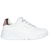Buty dla dziewczynek - Buty dziecięce Skechers Uno Lite 310384LWHT - białe - miniaturka - grafika 1