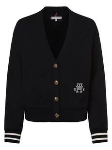 Tommy Hilfiger - Damska bluza rozpinana, niebieski - Bluzy damskie - miniaturka - grafika 1