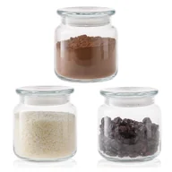 Pojemniki kuchenne - Zestaw pojemników szklanych do przechowywania PURE z pokrywką 10 cm - miniaturka - grafika 1