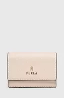 Portfele - Furla portfel skórzany damski kolor beżowy - miniaturka - grafika 1
