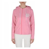 Bluzy damskie - ITALIA ELEANA DAMSKA BLUZA Z KAPTUREM ROZPINANA RÓŻOWA DAMSKA BLUZA DRESOWA - miniaturka - grafika 1