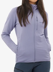 Bluza damska rozpinana Salomon Essential Lightwarm FZ - blue granite - Bluzy sportowe damskie - miniaturka - grafika 1