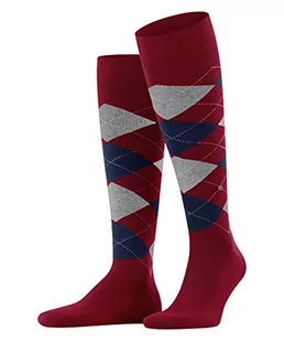 Burlington Mężczyźni Podkolanówki King M KH Trwała Organiczna Bawełna długie z wzorem 1 Para, Różowy (Red Pepper 8074), 40-46 - Skarpetki męskie - miniaturka - grafika 1