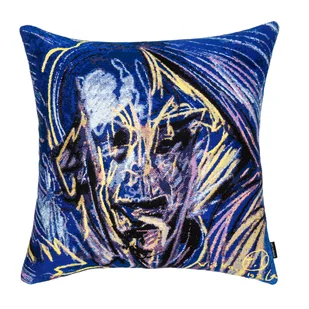 Poduszka dekoracyjna Witkacy - Niebieski portret mężczyzny - Poduszki dekoracyjne - miniaturka - grafika 1