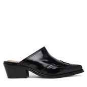 Klapki i japonki damskie - Klapki Tommy Hilfiger Western Abrasivato FW0FW08887 Czarny - miniaturka - grafika 1